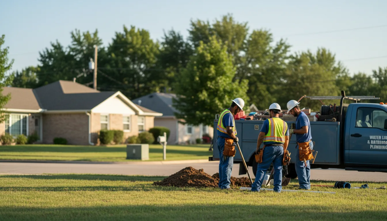 Residential water line and bathroom plumbing service in Hartfield, VA